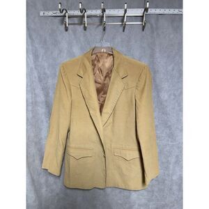 Pioneer Wear Blazer Men's 44L Beige Corduroy 2B Western Elbow Pads Cowboy Luxury